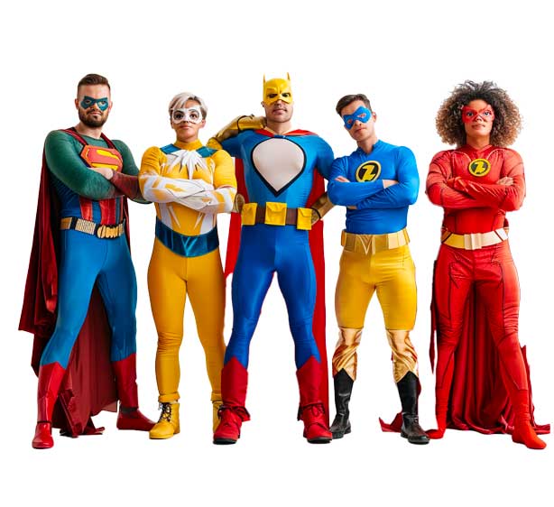 Themed Events 8 fancy dress superheroes